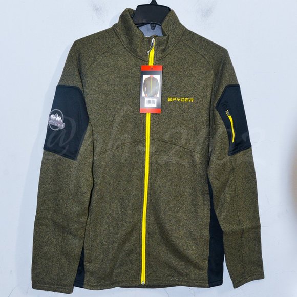 GREEN ( Olive) NWT Spyder Men's Fleece Empire - Picture 2 of 9